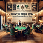 alt_text: Sejumlah orang di Reborn Lodge Card Club merencanakan strategi pemasaran baru.