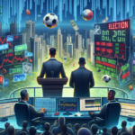 alt_text: Sampul artikel EMO78 News tentang risiko politik di Brasil dengan desain pusaran dinamis.